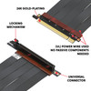 30cm - Ultra PCIe 4.0 X16 Gen4 Riser Cable | 90 Degree Socket | Gen3 Compatible