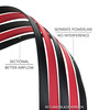 20cm - PCIE 3.0 16x Shielded High Speed Riser Cable Premium | Straight Socket - Black & Red *** Discontinued***