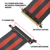 30cm - PCIE 3.0 16x Shielded High Speed Riser Cable Premium | Straight Socket - Black & Red *** Discontinued***