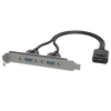 USB 3.0 IDC 20 Pin Header to Dual USB 3.0 Type-A Female Panel Mount - 20cm *** Discontinued***