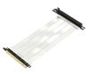 25cm - Ultra PCIe 4.0 X16 Riser Cable Extreme - 90 Degree Socket - White *** Discontinued***