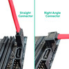SATA Cable (3-Pack) High-Speed SATA III 6GB/s Right/Straight HDD SSD Connector Adapter - 18 inch