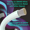 PSU Cable Extension Single Pack Teflon-Coated |  4 Pin CPU (4+4) | 30CM - Pink