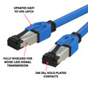 Cat8 Ethernet Patch Cable 26AWG Double Shielded | 40Gbps |0.3 M (1 FT) - Blue