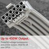 LINKUP - AVA PCIE 5.0 12VHPWR 16Pin (12+4) 16AWG Sleeved High Current Power Cable for RTX4000 to 3 x 8Pin PCIE 4.0 PSU - 30cm (White) Compatible with all RTX4000 and RTX3000 FE GPUs