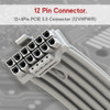 LINKUP - AVA PCIE 5.0 4 x 8Pin to 12VHPWR (16Pin / 12+4) 16AWG Sleeved High Current Power Cable Extension for RTX4000 - PCIE 4.0 PSU - 40cm (White) - Compatible with all RTX4000 and RTX3000 FE GPUs