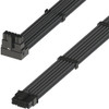LINKUP - AVA Left Angle 600W PCIE 5.0 12VHPWR (16Pin/12+4) 16AWG Sleeved High Current Power PSU Cable - 70cm - (Black) Compatible with All RTX 4000 and RTX 3000 FE GPUs