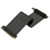 LINKUP - AVA5 PCIE 5.0 Riser Cable | RTX5090 RX9070 GPU Ready | x16 128GB/s Speed | Compatible with PCIe 4.0 & WRX80/WRX90E | Right Angle Ver.1, Black 25cm (Total Length 29cm)