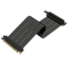 LINKUP - AVA5 PCIE 5.0 Riser Cable | RTX5090 RX9070 GPU Ready | x16 128GB/s Speed | Compatible with PCIe 4.0 & WRX80/WRX90E | Right Angle Ver.1, Black 30cm (Total Length 34cm)