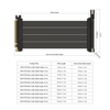LINKUP - AVA5 PCIE 5.0 Riser Cable [70cm (Total Length 74cm)] RTX5090 RX9070 GPU Ready | x16 128GB/s Speed | Compatible with PCIe 4.0 & WRX80/WRX90E | Right Angle Ver.1, Black
