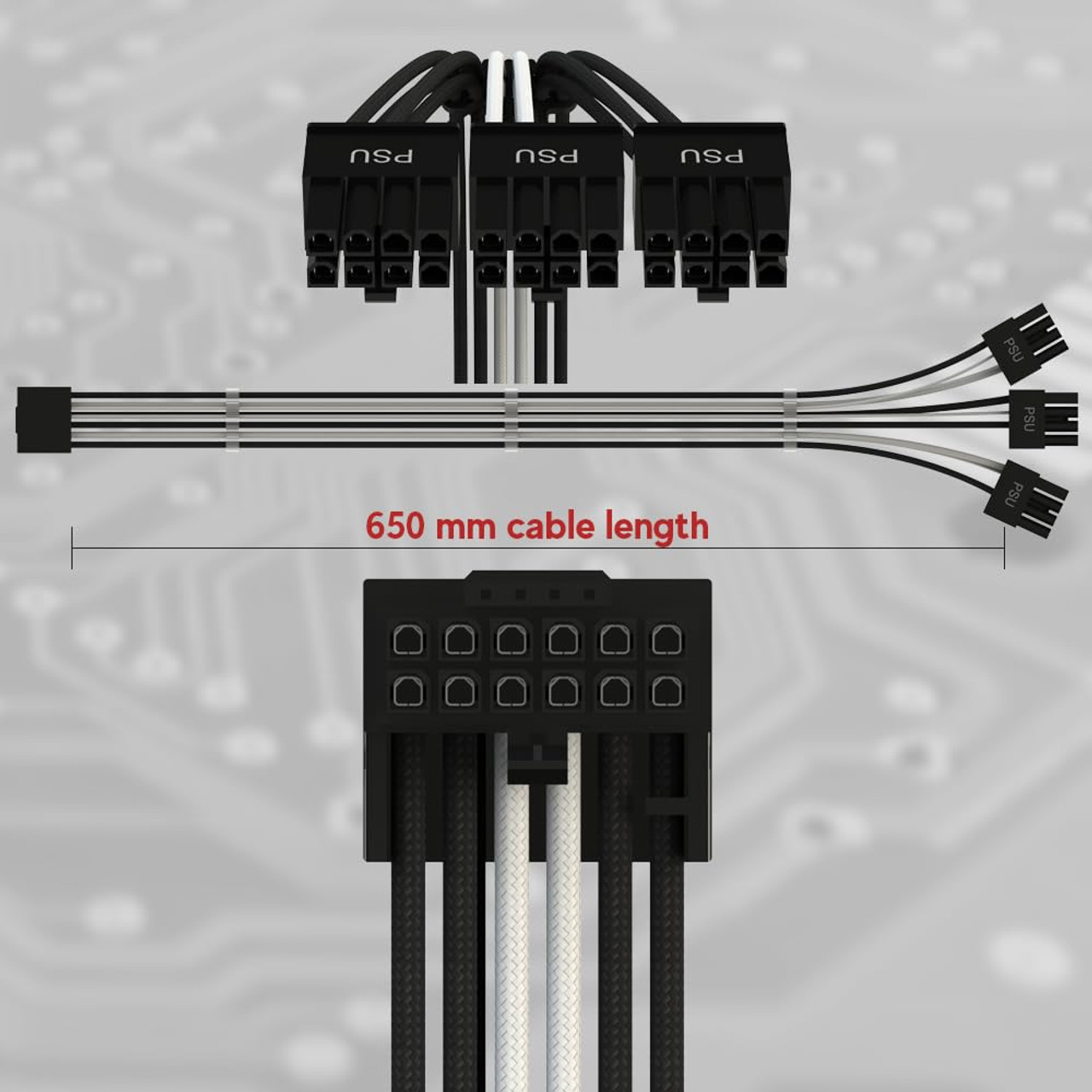 LINKUP - AVA Right Angle PCIE 5.0 16Pin (12+4) to 3x8Pin