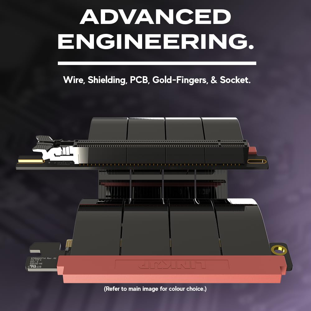 LINKUP - AVA5 PCIE 5.0 Riser Cable | RTX5090 RX9070 GPU Ready