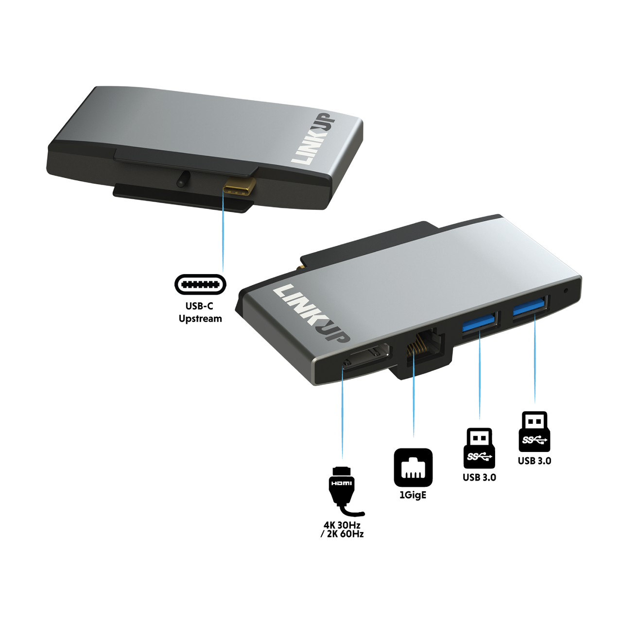 LINKUP Surface Go USB C Premium Docking Station HDMI 4K, USB