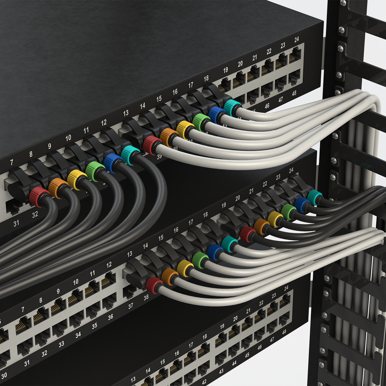 Primewire - 30m Câble réseau Cat 7 Ethernet Gigabit de 30 mètres Câble  Patch 10000 Mbits, Gigabit