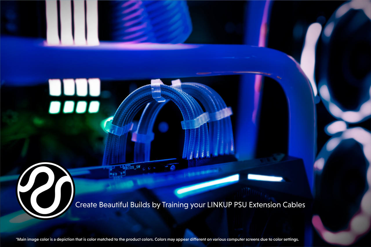 LINKUP PSU Cable Extension Sleeved Custom Mod GPU PC Power Supply