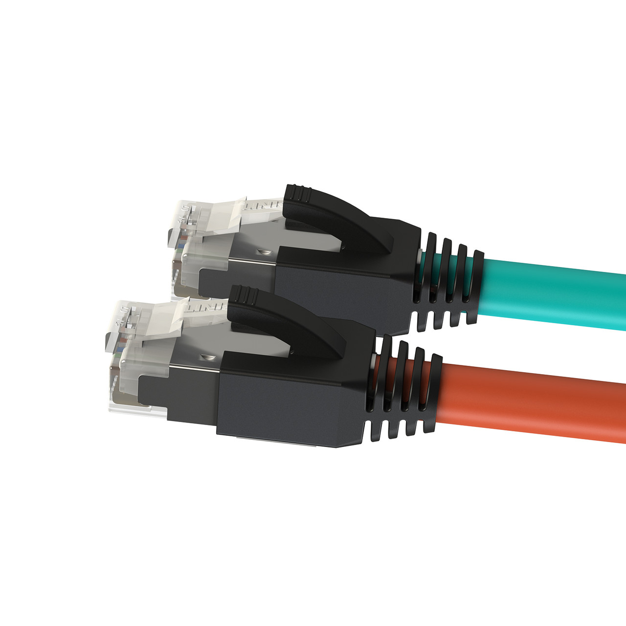 RJ45 Cat6/6a Pass Through Connectors for a Thick 23 AWG Large Diameter UTP  Network Cable, 100 Pcs | Insert Guides Included