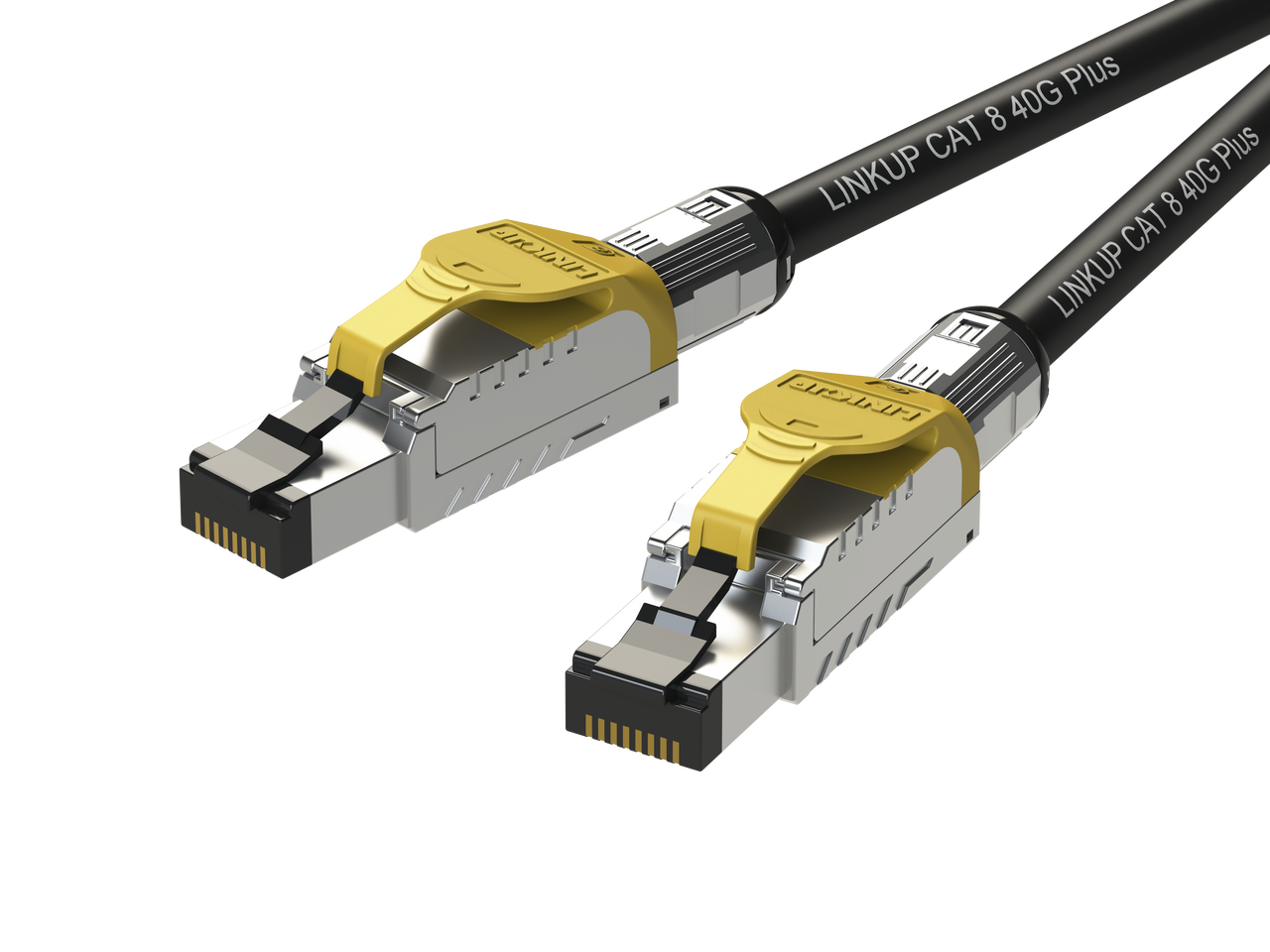 Câble Ethernet Cat 8, cordon de raccordement RJ45 haute vitesse robuste  26AWG, réseau LAN Cat8 plaqué or 40Gbps 15000Mhz