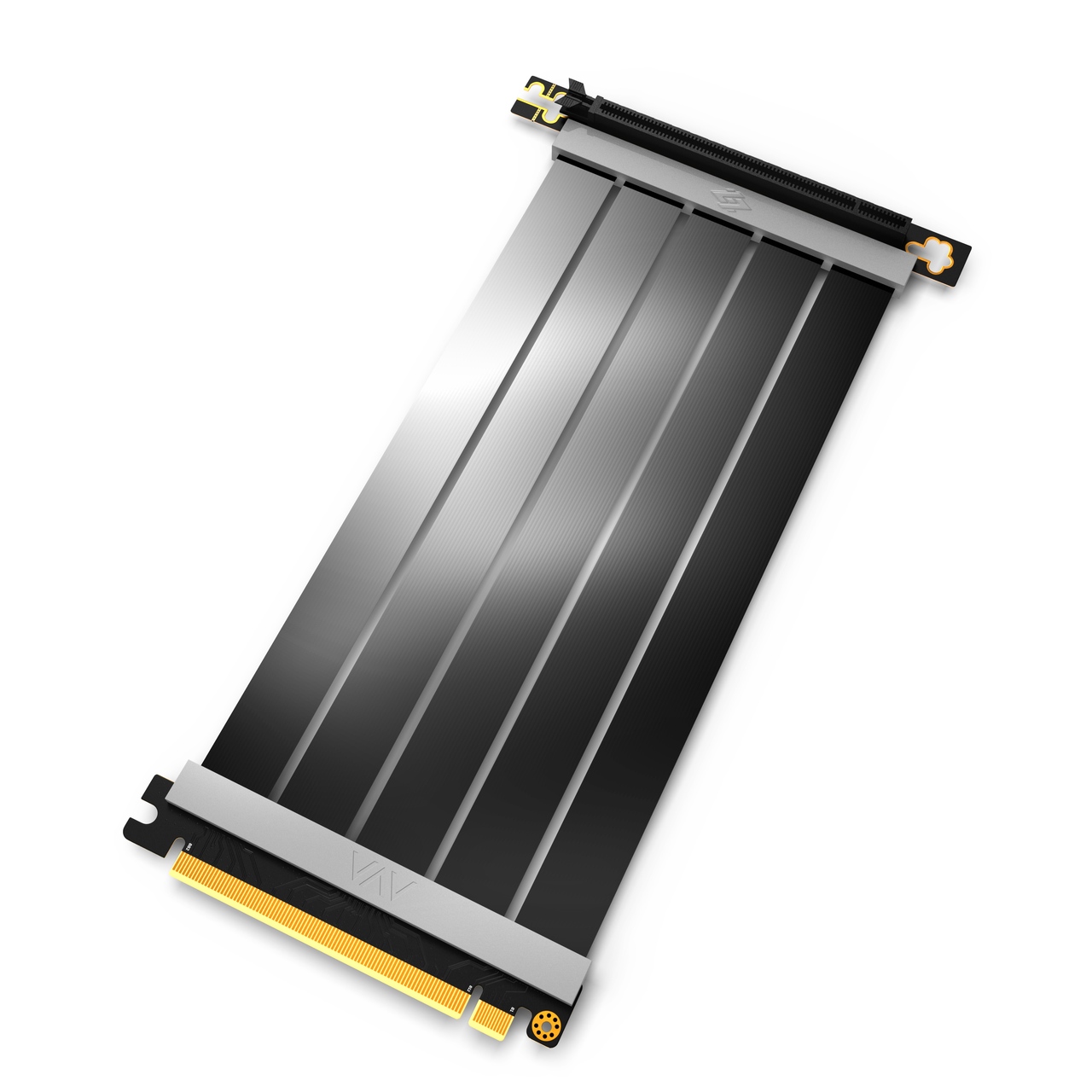 LINKUP - AVA5 PCIE 5.0 Riserkabel | RTX5090 RX9070 GPU Klaar | x16 128GB/s Snelheid | Compatibel met PCIe 4.0 & WRX80/WRX90E | Linkerhoek, Zwart 15cm (Totale lengte 19cm