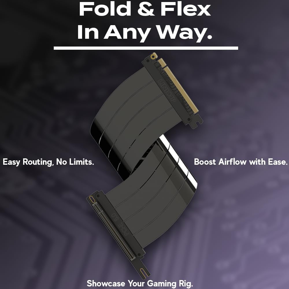 LINKUP - AVA5 PCIE 5.0 Riser Cable | RTX5090 RX9070 GPU Ready