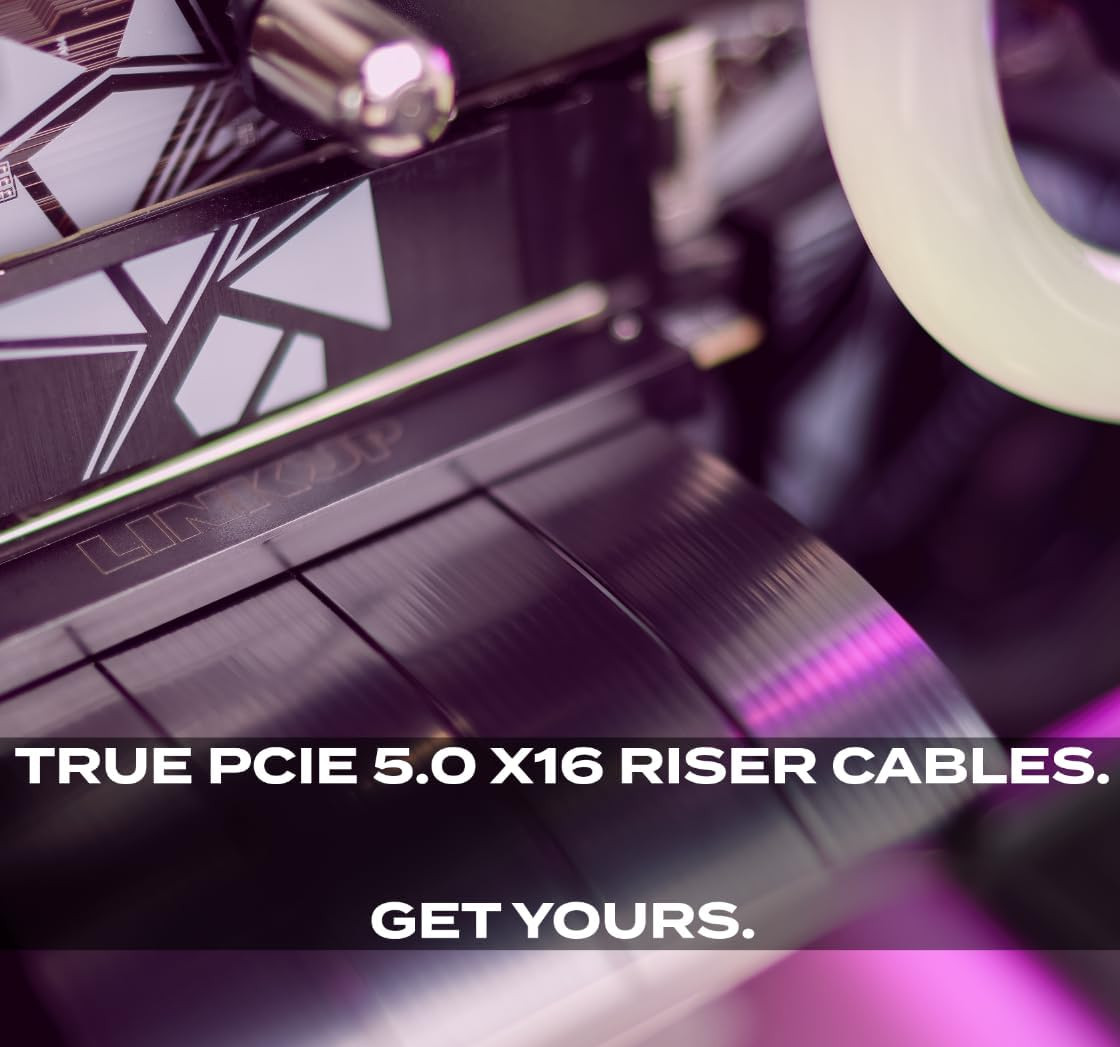 LINKUP - AVA5 PCIE 5.0 Riser Cable | RTX5090 RX9070 GPU Ready