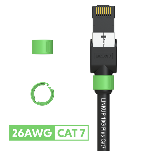 Cat 7 26AWG Cable Identifier Coloured Rings - Green (50 Pack)