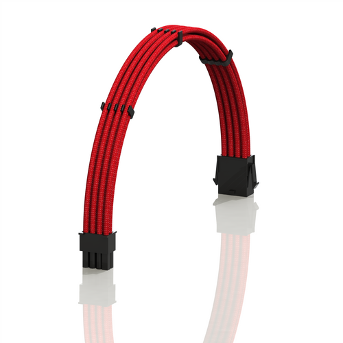 PSU Cable Extension Single Pack | 1x 8 P (4+4) CPU | 50CM - Red