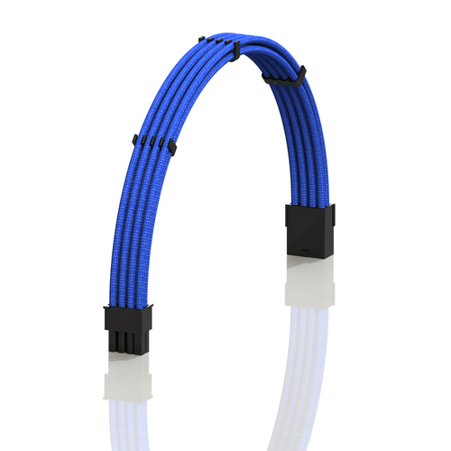PSU Cable Extension Single Pack | 1x 8 P (6+2) GPU | 30CM  - Blue