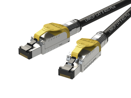 Cat8 Ethernet Patch Cable S/FTP 22AWG Double Shielded | 40Gbps | 7 M - Black