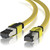 Cat8 Ethernet Patch Cable 26AWG Double Shielded | 40Gbps |1.5 M (5 FT) - Yellow