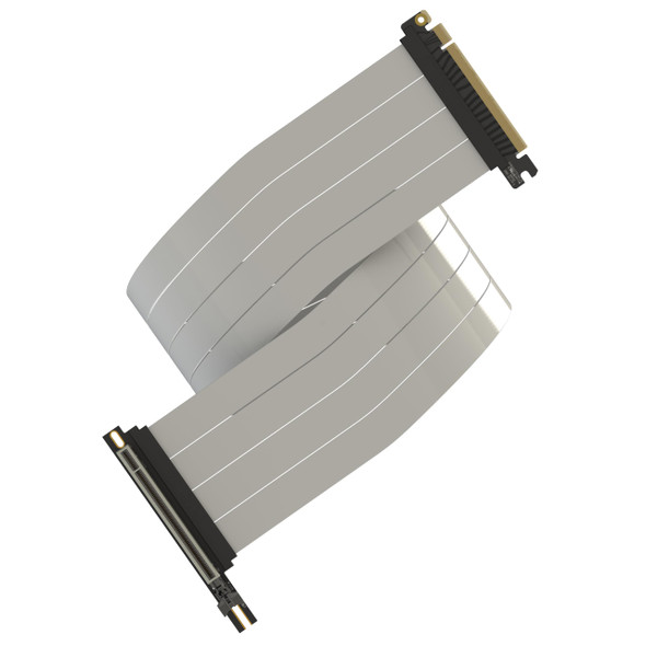 LINKUP - AVA5 PCIE 5.0 Riser Cable [90cm (Total Length 94cm)] RTX5090 RX9070 GPU Ready |x16 128GB/s Speed |Compatible with PCIe 4.0 & WRX80/WRX90E & O11DEXL-1X Upright GPU Bracket | Right Angle Ver.4, White