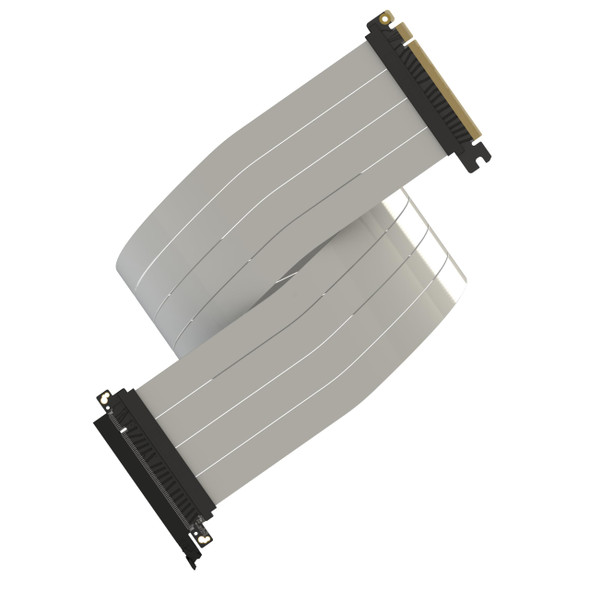 LINKUP - AVA5 PCIE 5.0 Riser Cable [80cm (Total Length 84cm)] RTX5090 RX9070 GPU Ready | x16 128GB/s Speed | Compatible with PCIe 4.0 & WRX80/WRX90E | Straight Ver.2, White