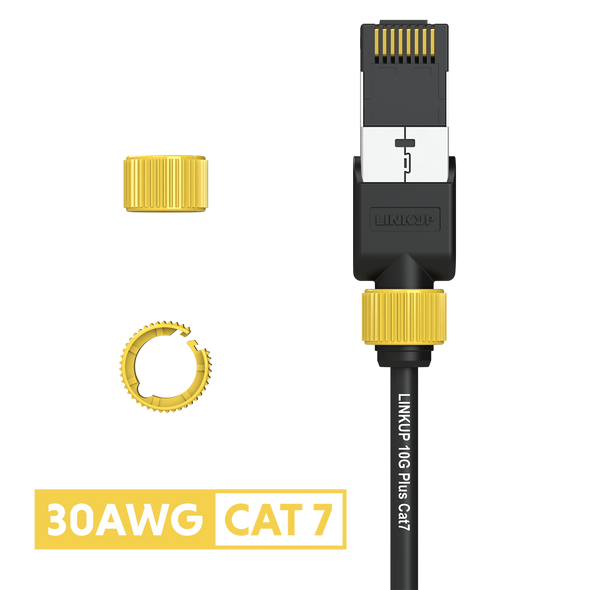 Cat 7 30AWG Cable Identifier Coloured Rings - Yellow (50 Pack)