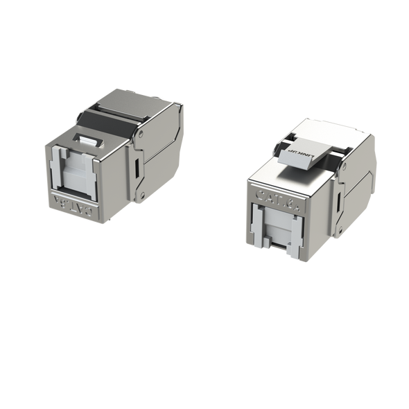 Cat6A RJ45 Keystone Connectors (6 Pack) For Cat6A Cables up to 22AWG S/FTP