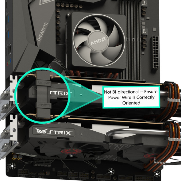 Reversed Z-Shaped SLI Bridge Premium Twin-Ax Shielded [60 cm]