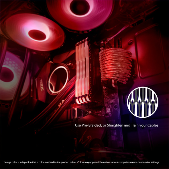 PSU Cable Extension Kit | 1x24p, 1x4+4p CPU, 2x6+2 GPU | 50CM - RedBlack