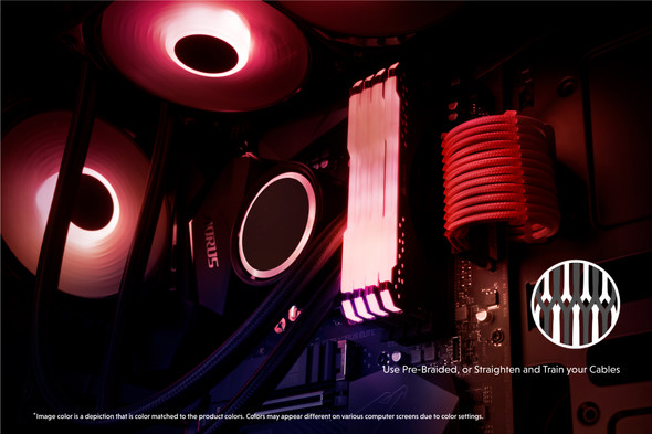 PSU Cable Extension Single Pack | 1x 8 P (4+4) CPU | 50CM - Red