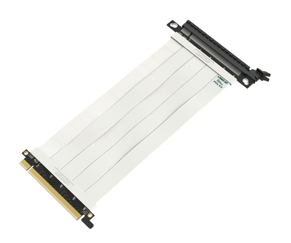 15cm - Ultra PCIe 4.0 X16 Riser Cable Extreme - Straight Socket - White