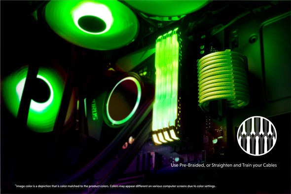 PSU Cable Extension Kit Super Soft | 1 x 24P, 2 x 8P CPU, 2 x 8P GPU | 50CM - GreenBlack