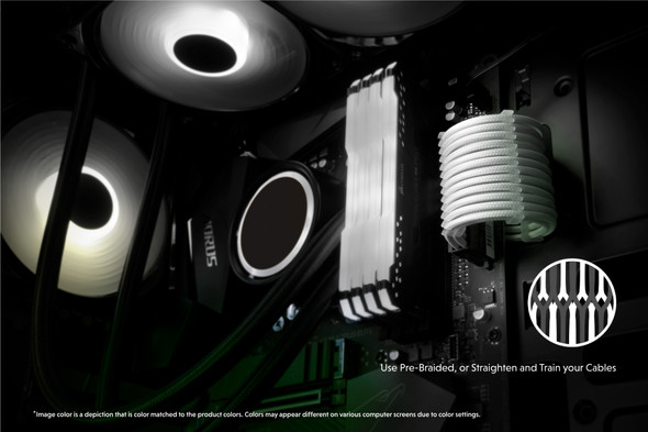 PSU Cable Extension Kit Super Soft | 1 x 24P, 2 x 8P CPU, 2 x 8P GPU | 50CM - WhiteBlack
