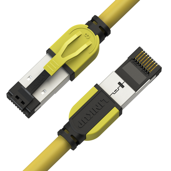 Cat8 Ethernet Patch Cable 26AWG Double Shielded | 40Gbps |3M (10 FT) - Yellow