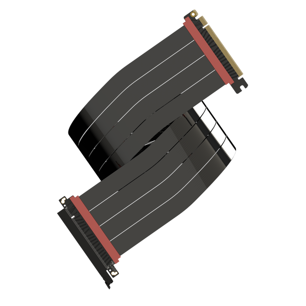 LINKUP - AVA5 PCIE 5.0 Riser Cable [80cm (Total Length 84cm)] RTX5090 RX9070 GPU Ready | x16 128GB/s Speed | Compatible with PCIe 4.0 & WRX80/WRX90E | Straight Ver.2, Black