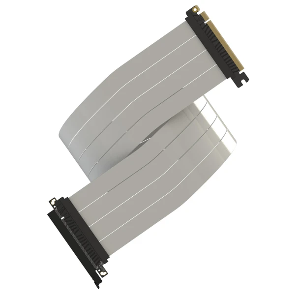 LINKUP - AVA5 PCIE 5.0 Riser Cable [80cm (Total Length 84cm)] RTX5090 RX9070 GPU Ready | x16 128GB/s Speed | Compatible with PCIe 4.0 & WRX80/WRX90E | Straight Ver.2, White