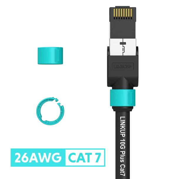 Cat 7 26AWG Cable Identifier Coloured Rings - Aqua (50 Pack)