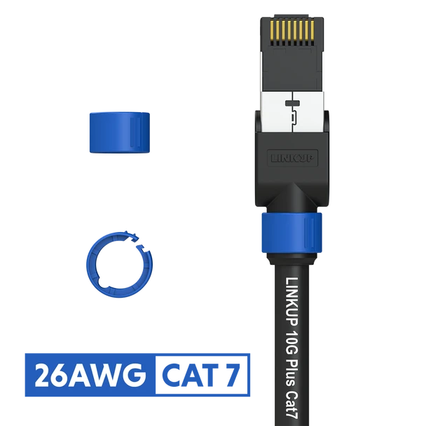 Cat 7 26AWG Cable Identifier Coloured Rings - Blue (50 Pack)