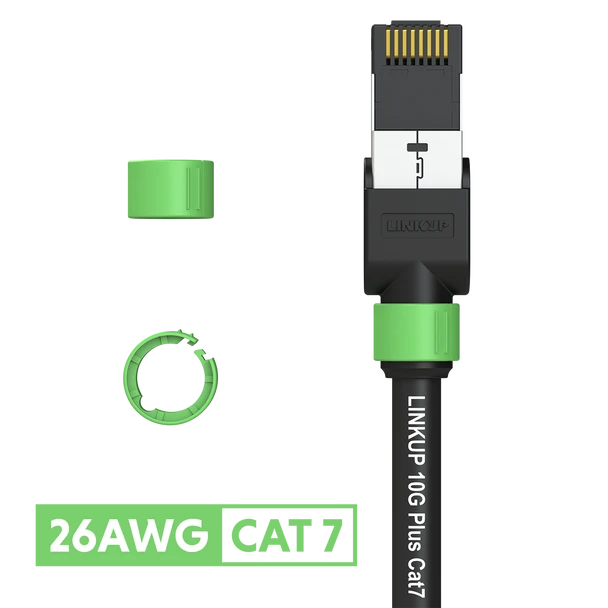 Cat 7 26AWG Cable Identifier Coloured Rings - Green (50 Pack)