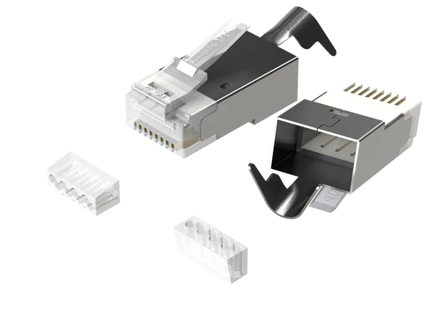 Cat6A RJ45 Modular Connectors for Large Diameter Wires - 22AWG [100-Pack]