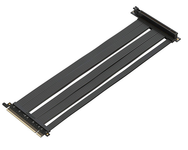 30 cm - PCIE 4.0/3.0 16x Extreme Shielded High Speed Riser Cable | 90 Degree Socket *** Discontinued***