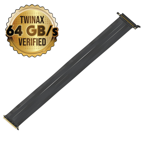 75cm - PCIE 3.0 16x Shielded High Speed Riser Cable Premium | Straight Socket *** Discontinued***