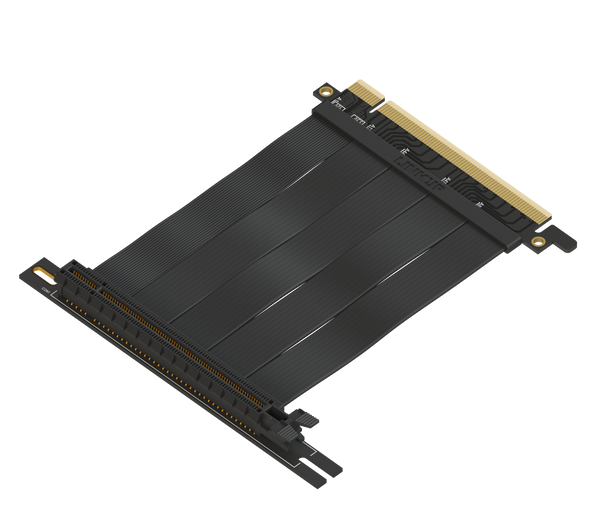 10 cm - PCIE 3.0 16x Shielded High Speed Riser Cable Premium | 90 Degree Socket *** Discontinued***