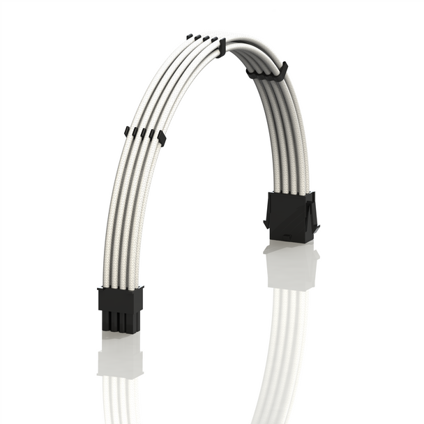 PSU Cable Extension Single Pack | 1x 8 P (4+4) CPU | 30CM - White